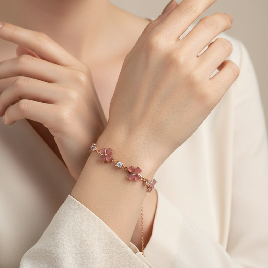 Lumière Opal Bracelet Lifestyle — Deep Rose opravená