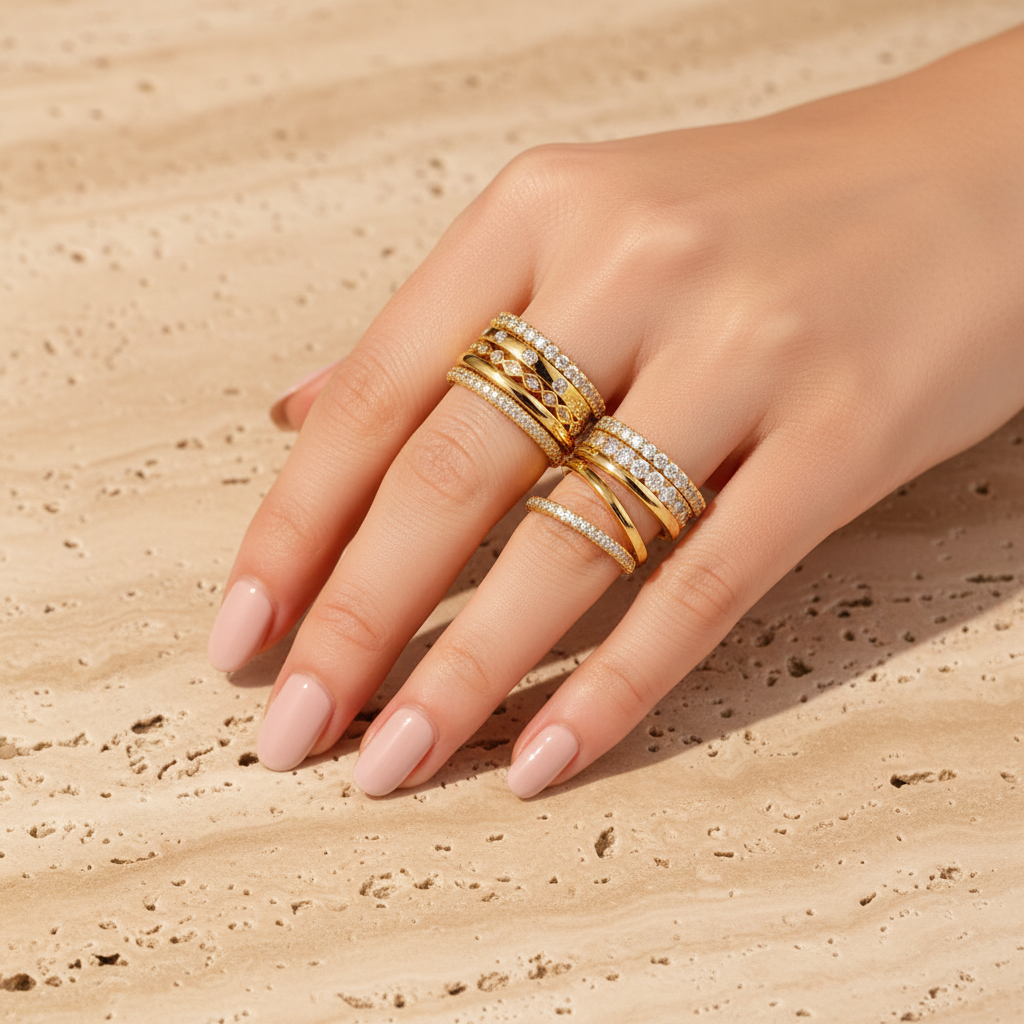 Golden Star – hand travertine