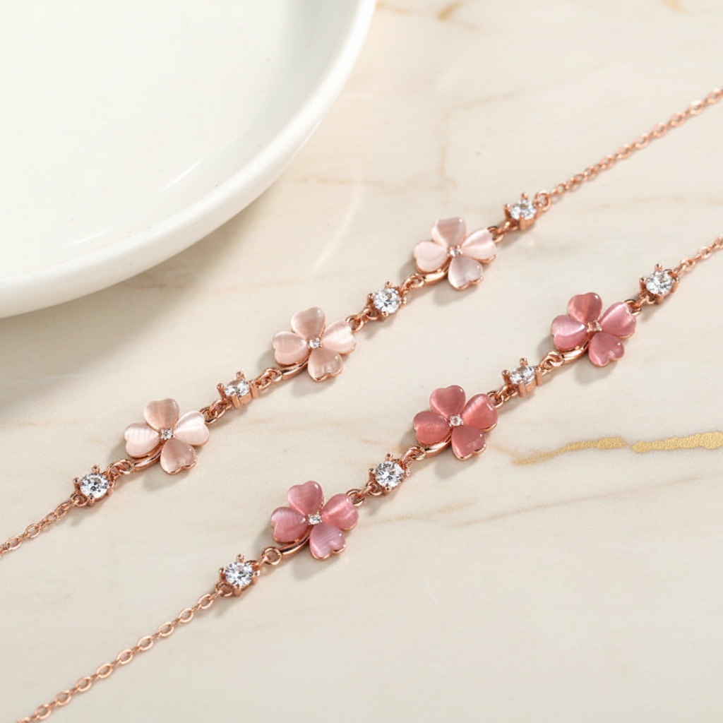 Lumière Opal Bracelet — Deep Rose